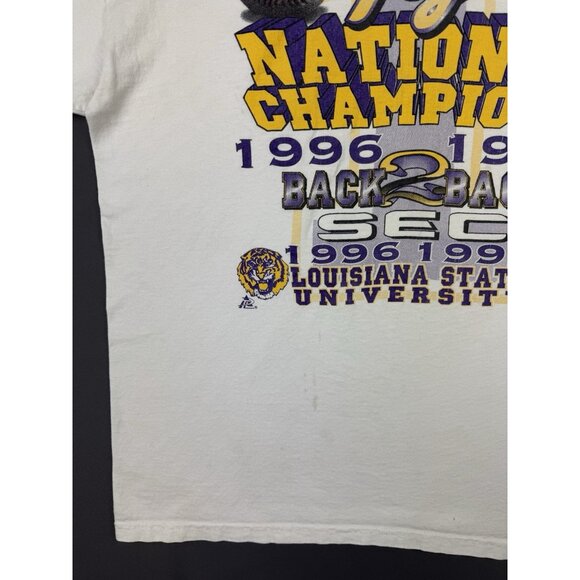 Vintage 1996 1997 LSU Tigers Baseball Back 2 Back Champions Louisiana State Rare - Picture 6 of 16